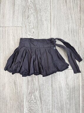 AllSaints Girls Charcoal Grey Pattern Layered Skirt size 2